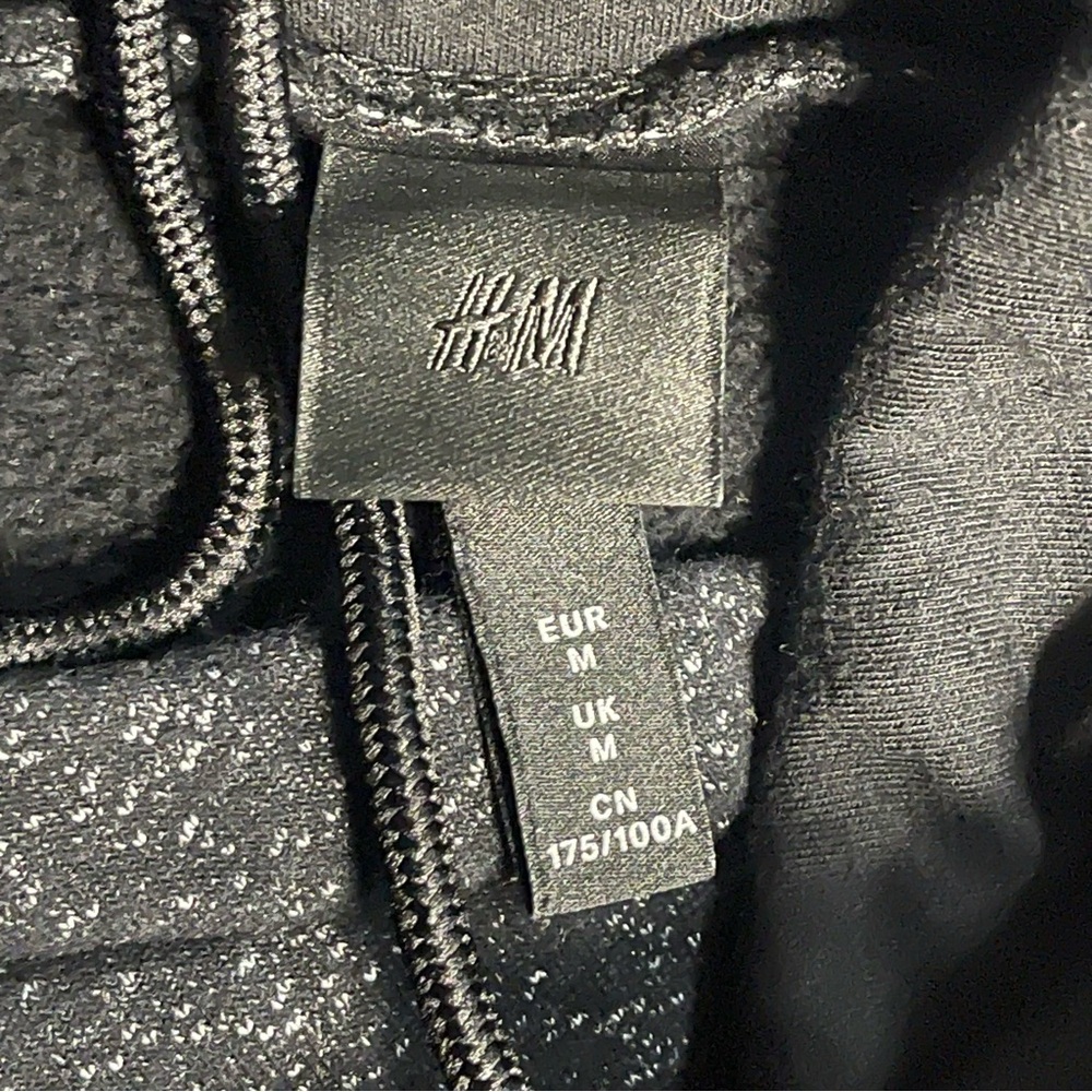 H&M Black High Neck Pullover Sweatshrit Mens Size M - Picture 6 of 6